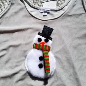 🎅hot🎅 snowman bodysuit , velvet,gray color